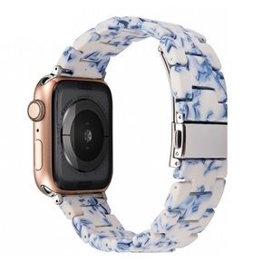 NEW White Blue Resin Replacement Apple Watch Band
